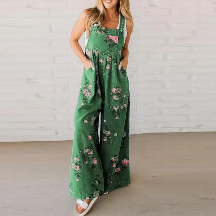 Gracina – Stilvoller Overall Mit Blumen Muster