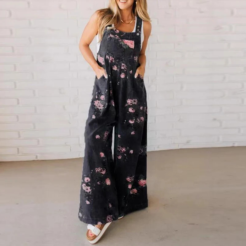 Gracina – Stilvoller Overall Mit Blumen Muster