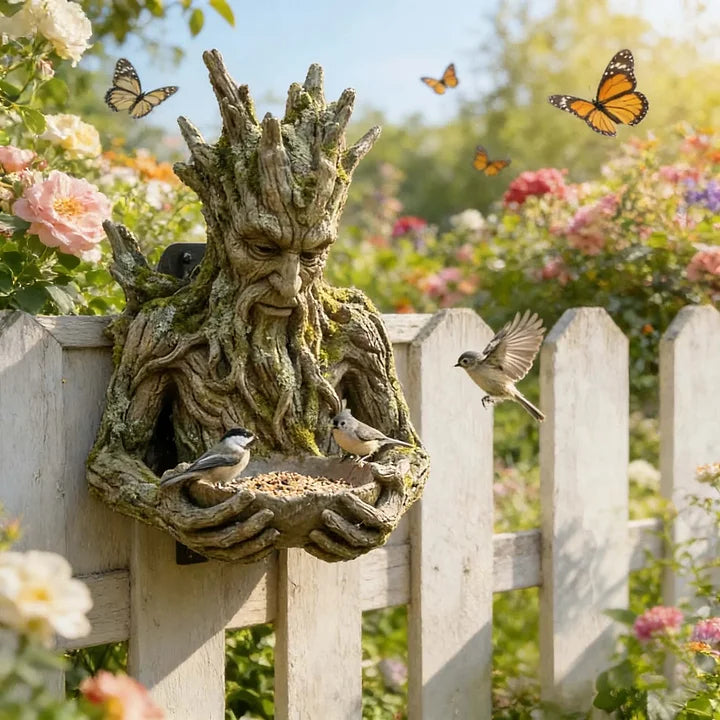 NatureHold – Eine in Einen Baum Integrierte Skulptur Zur Vogelfütterung
