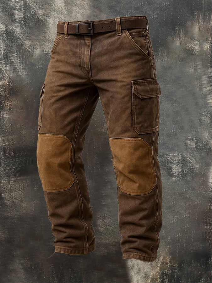 Zakary – Vintage Im Freien Kniehose Im Gebraucht-Schau Mit Abenteuer Nähten