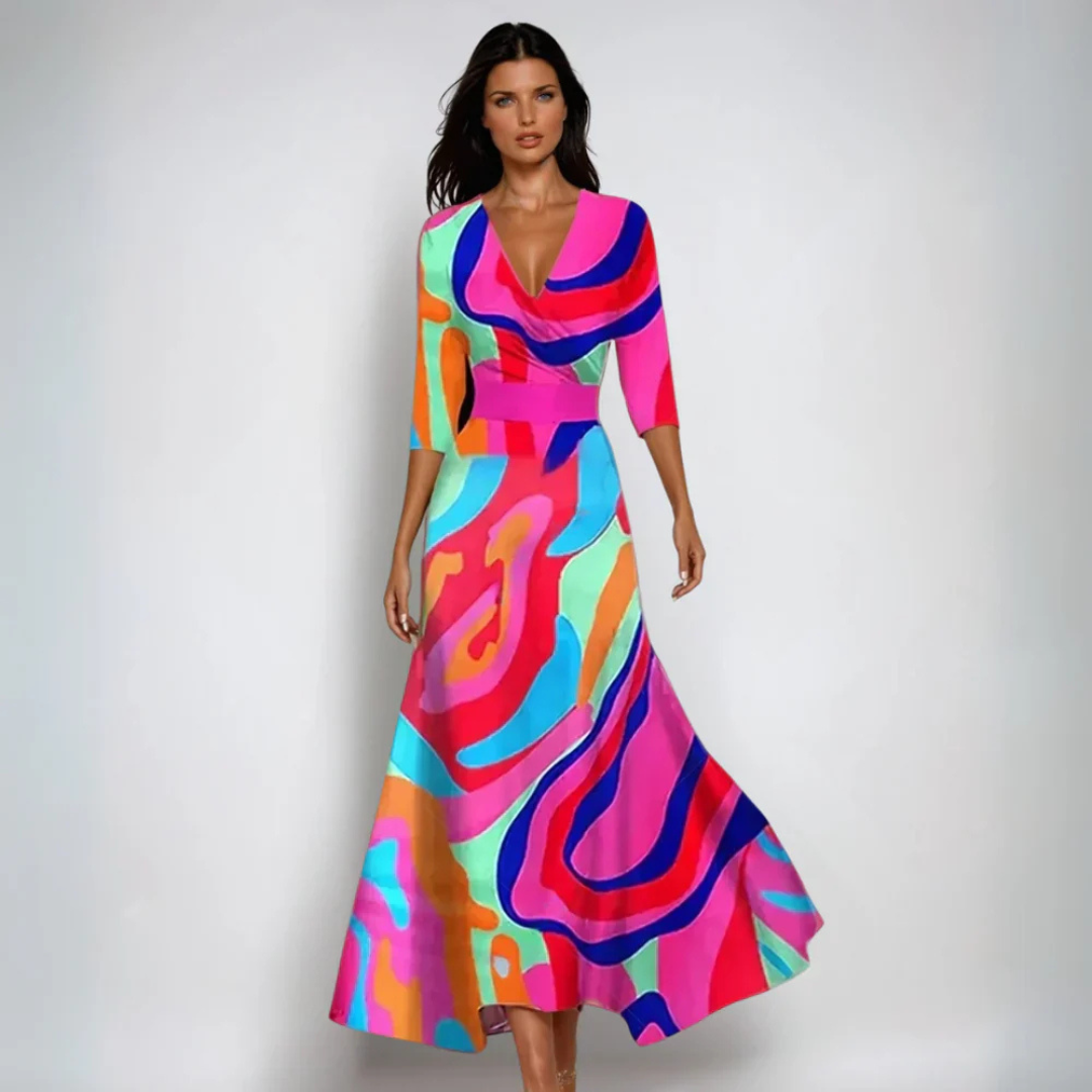 Annemiek – Luxuriöses Blumen Kleid