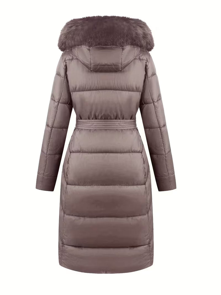 Inza – Daunenjacke Mit Kapuze Und Gürtel