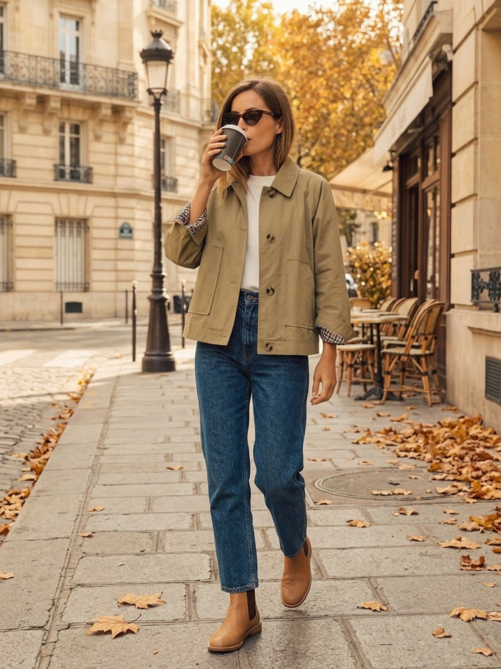 Guiselle - Klassische Jacke Mit Kragen Und Knopfleiste