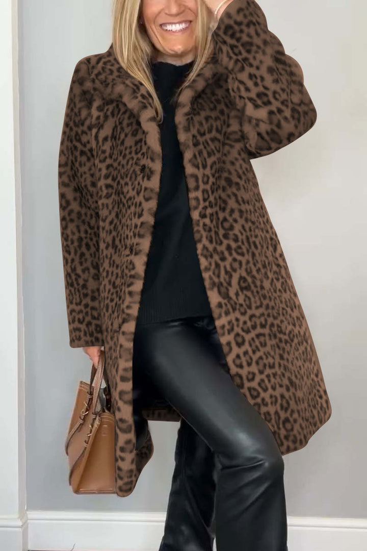 Lizzie - Mantel Mit Leoparden Muster