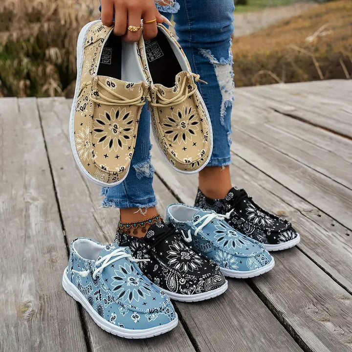 Isavella – Lässige Sommer Schuhe Mit Blumenmuster