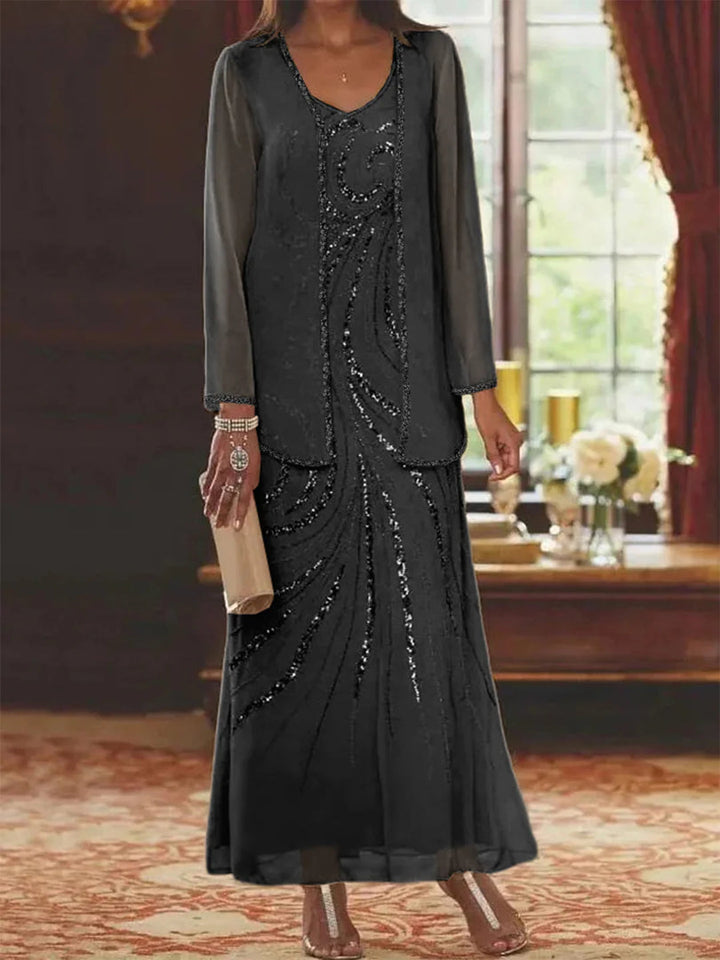 Jungmin - Chiffon Kleid Set