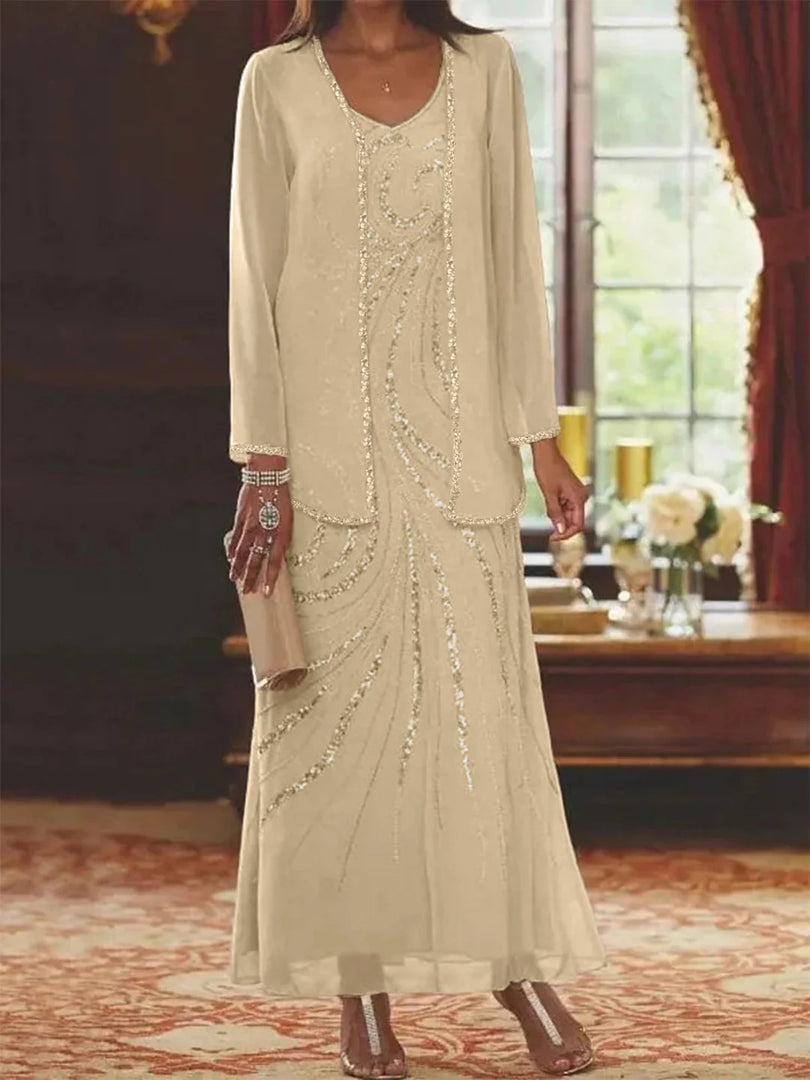 Jungmin - Chiffon Kleid Set