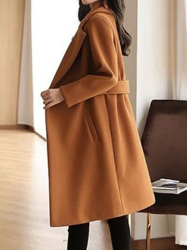 Aella – Eleganter Langer Wollmantel