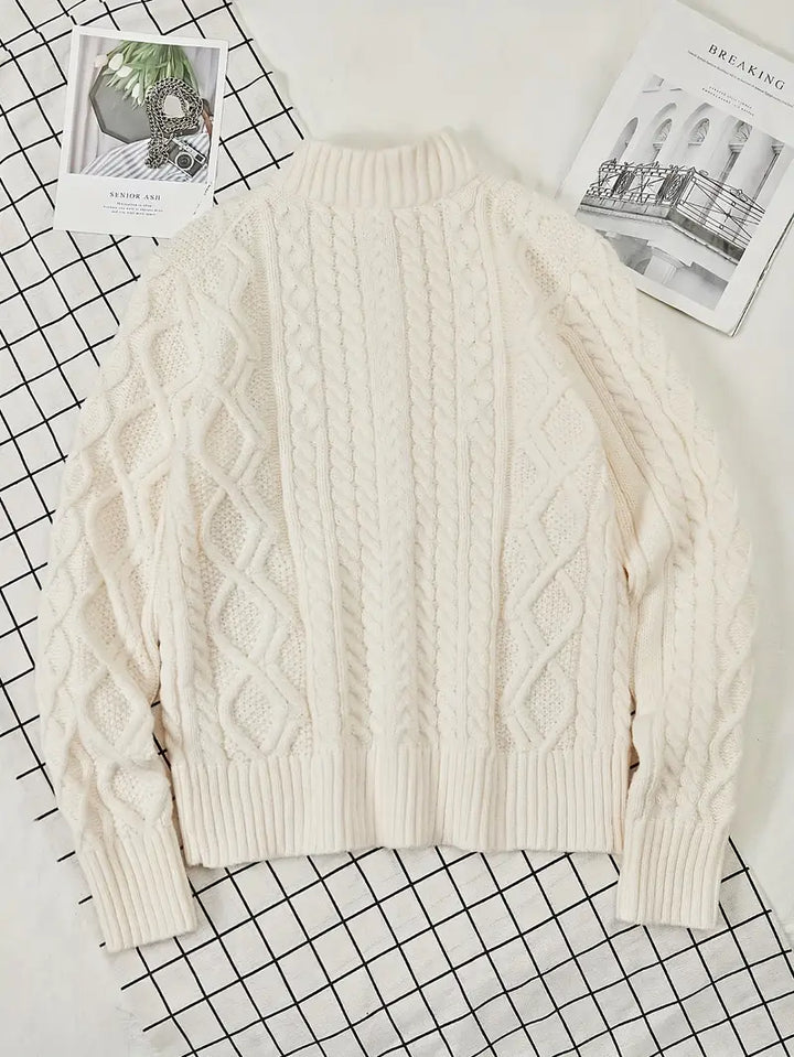 Rabada – Strickpullover Mit Halbem Reißverschluss Und Stehkragen