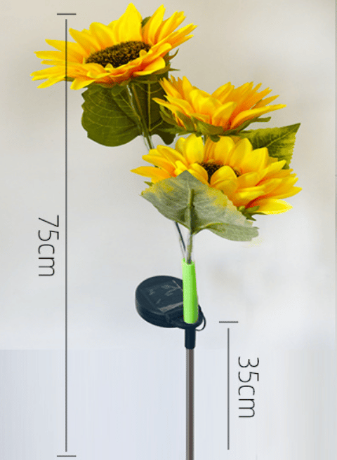 FloralGlow - Solar LED SonnenblumenGartenleuchten