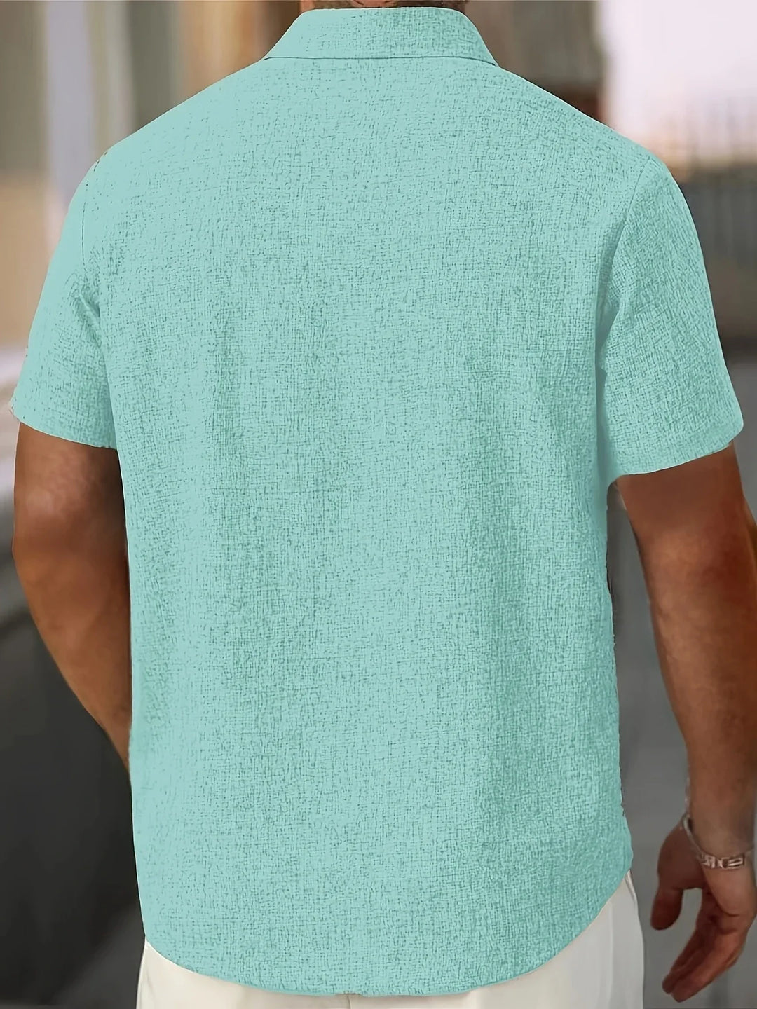 Dwight - Leichtes Hemd Aus Leinenmischung Mit Kurzen Ärmeln