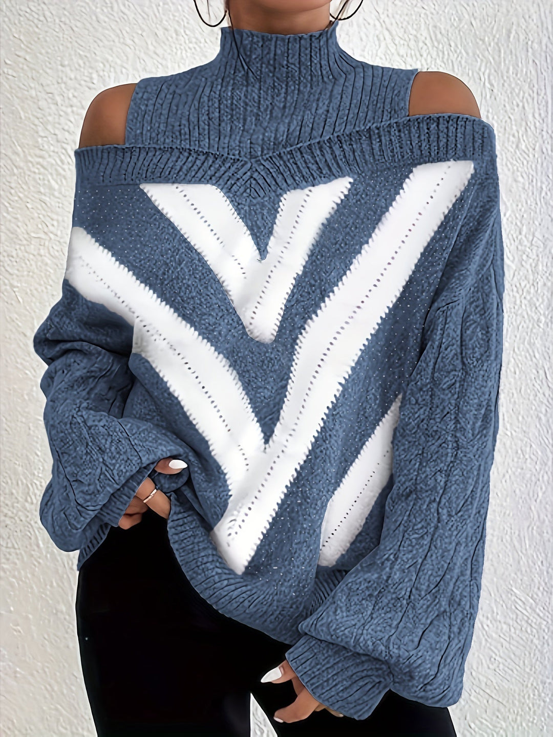 Ramirez – Schulterfreier Strickpullover