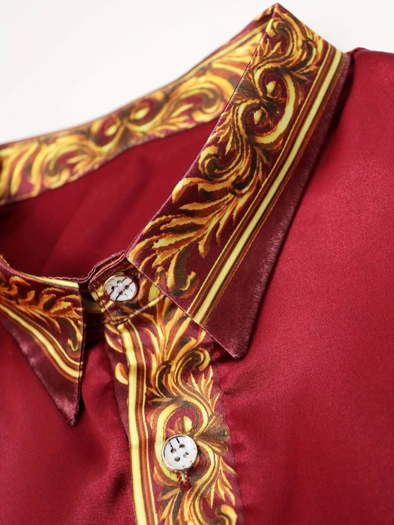 Vygantas - Elegantes Patchwork Hemd Mit Langen Ärmeln