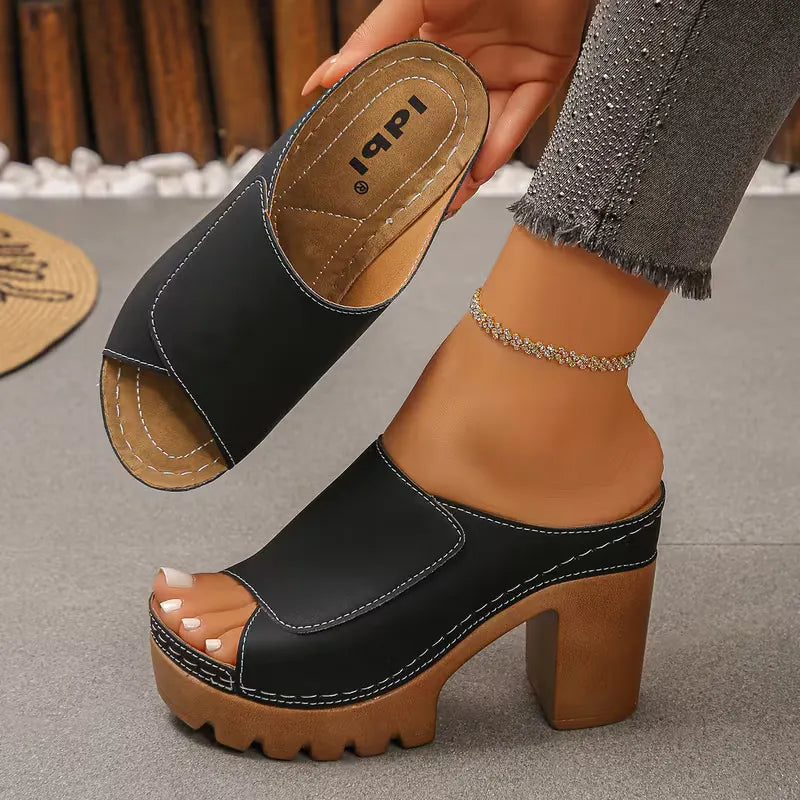 Susheena - Orthopädische Sandalen Mit Klobigem Absatz