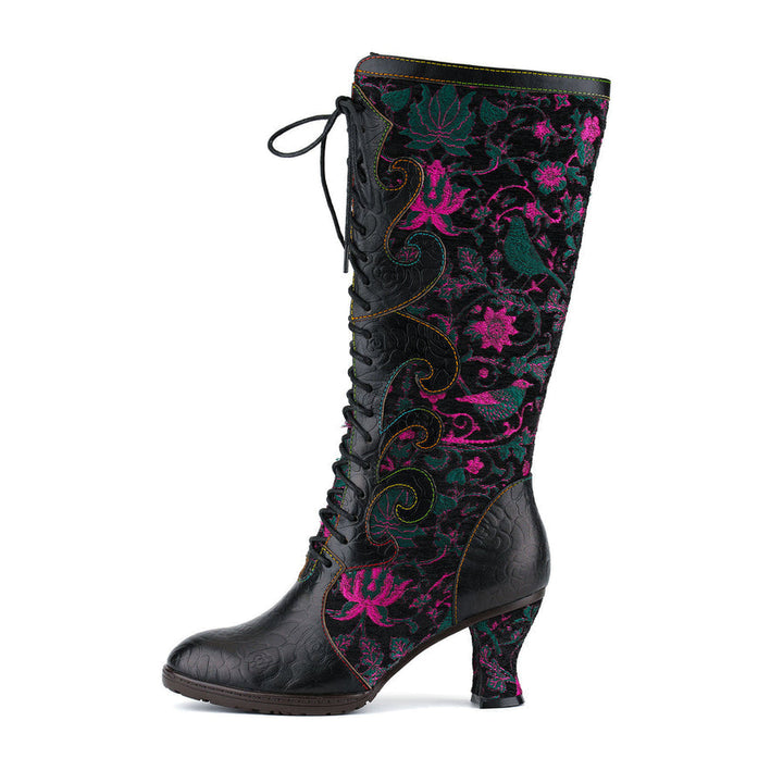 Leasia - Orthopädischer Lederstiefel Mit Aufdruck