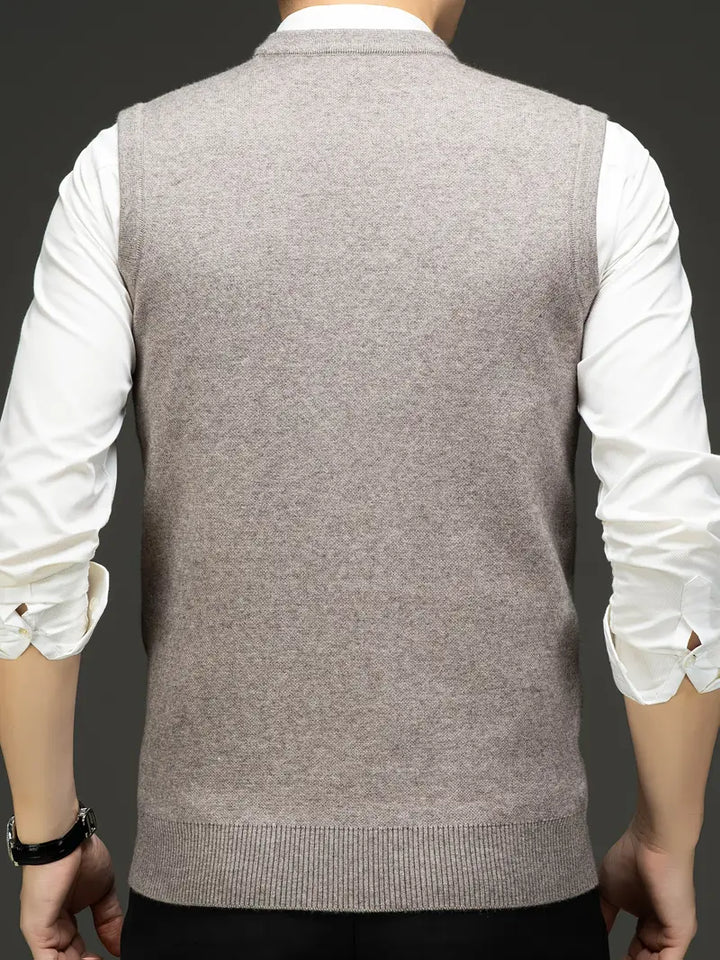 Yannick – Schlanke Passform Ärmelloser Pullover