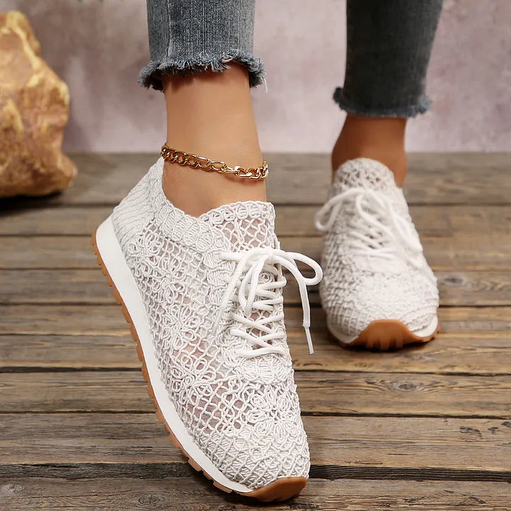 Susannah - Atmungsaktiver Strick-Turnschuh mit Schnürung