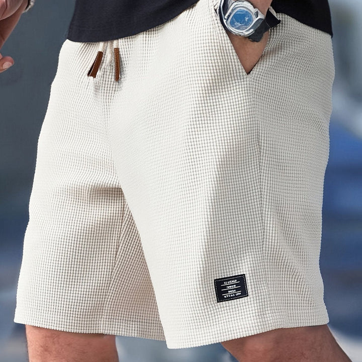 Buntham – Lässige Shorts mit Kordelzug und Waffelstruktur
