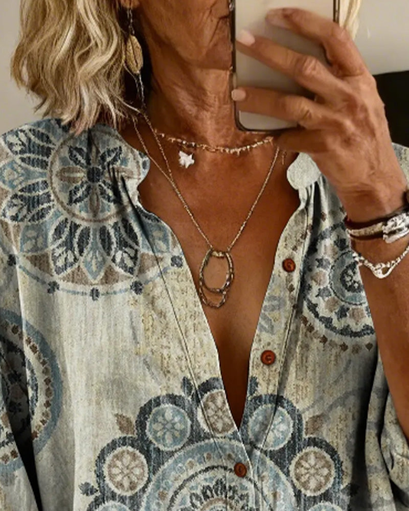 Nirita – Langarm Hemd Mit Mandala-Drucken