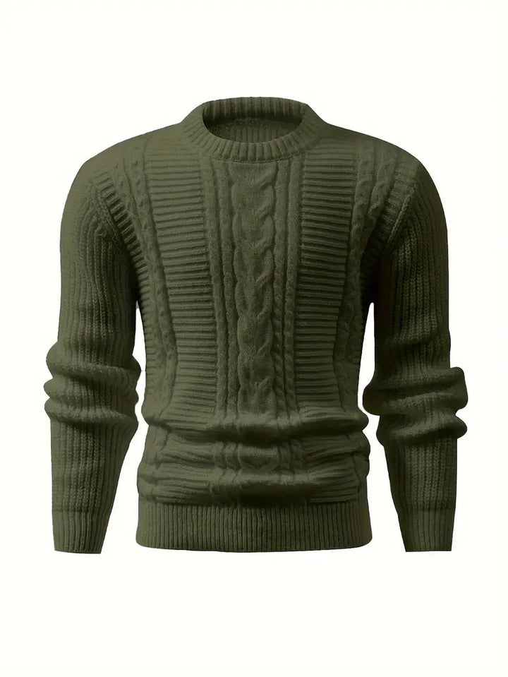Jilson – Rundhals Pullover Mit Struktur Und Langen Ärmeln