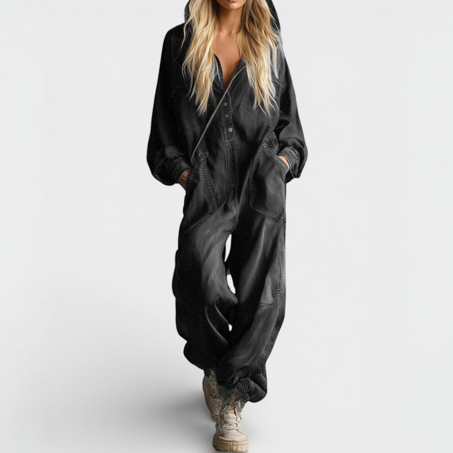 Miara – Langärmeliger Overall mit Kapuze und Taschen
