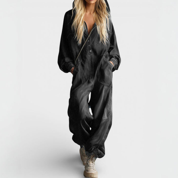 Miara – Langärmeliger Overall mit Kapuze und Taschen