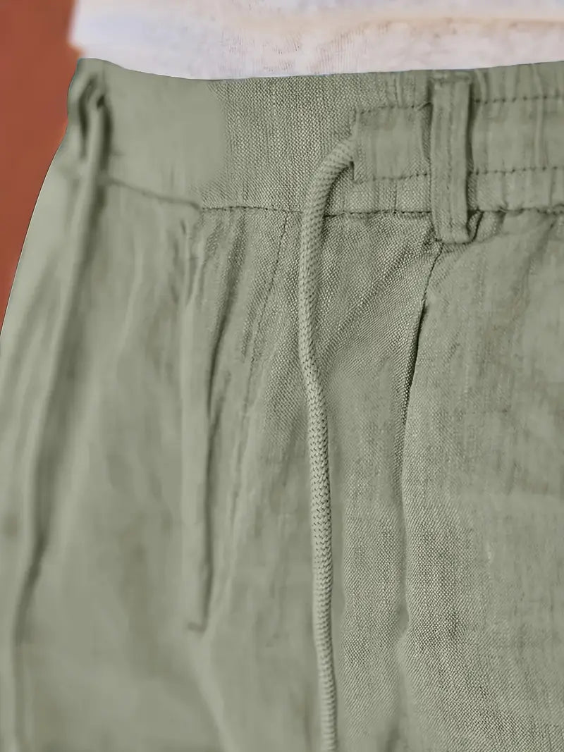 Nichols – Locker Sitzende Hose Aus Leinen Mit Kordelzug