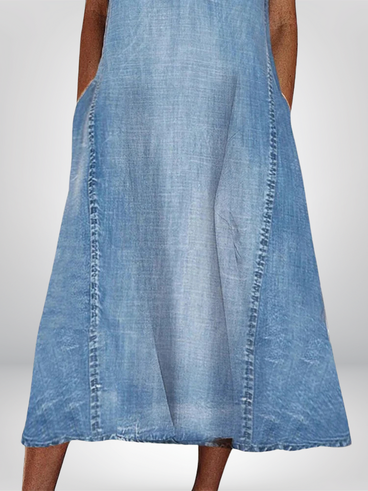 Renia – Bequemes Kleid aus Denim