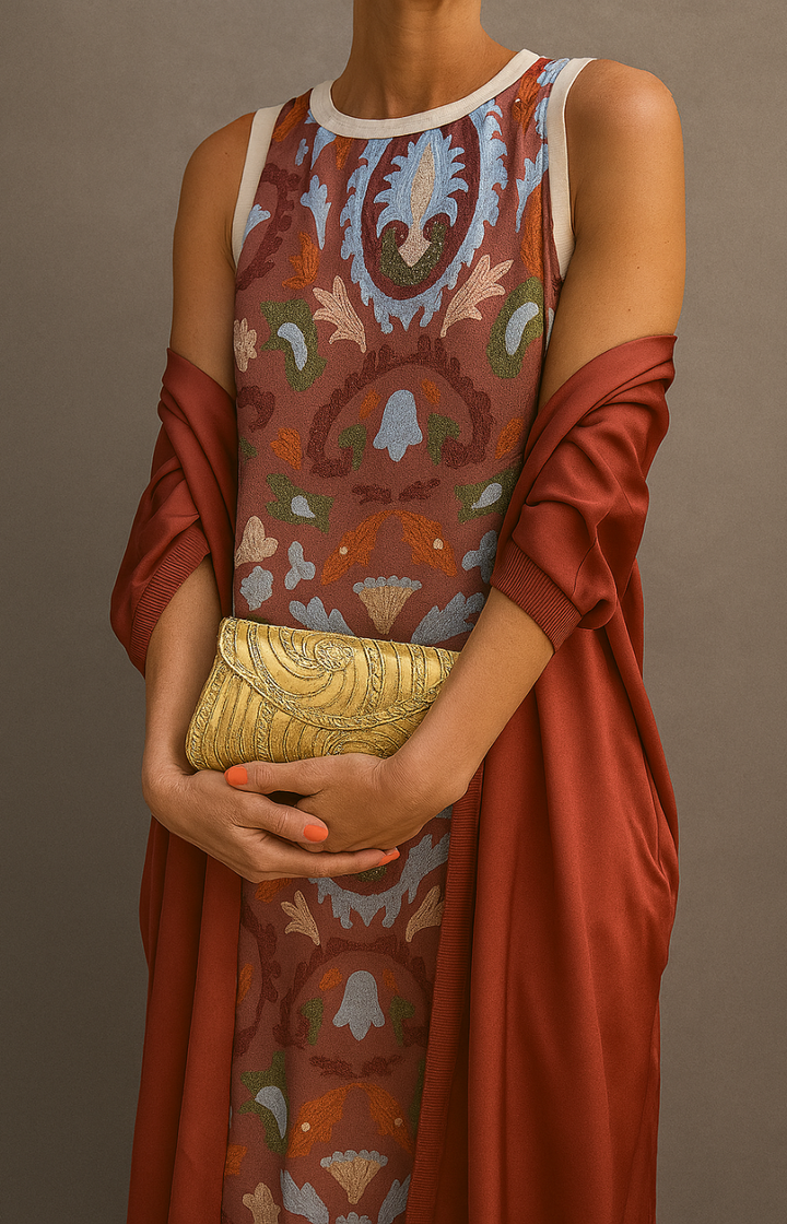 Irmtraut – Reich Pattren Bedrucktes Kleid