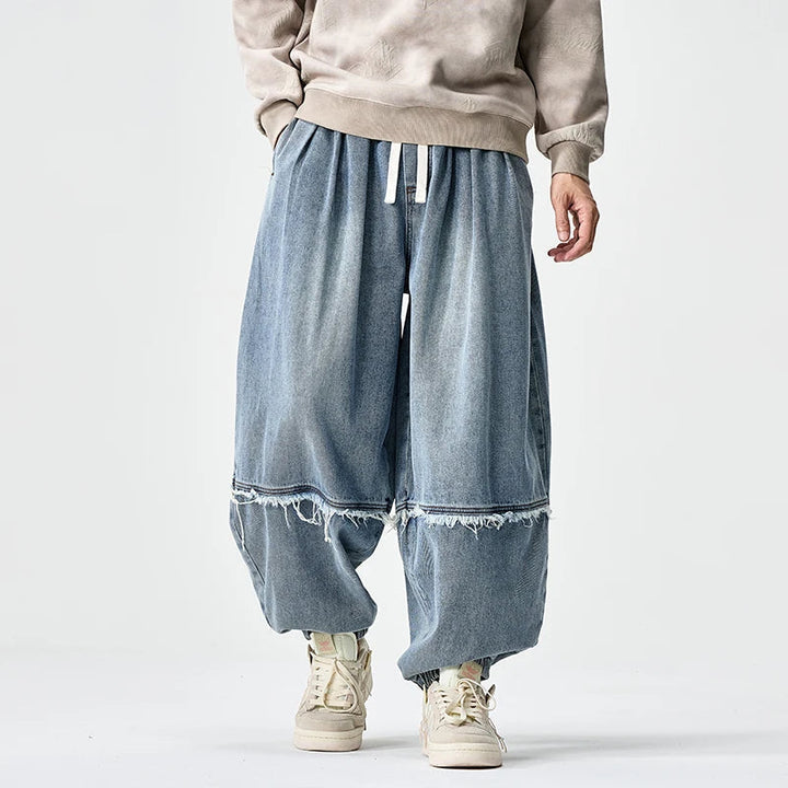 Brennan – Stilvolle Jogginghose Aus Denim Mit Weitem Bein