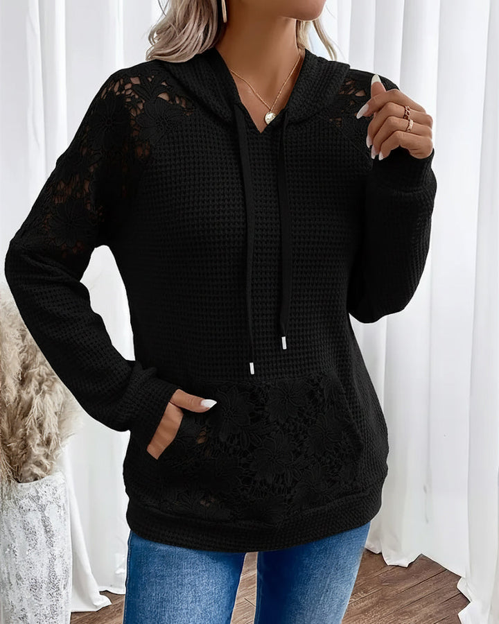 Laessa – Kapuzenpullover Mit Blumen Muster Und Fronttasche