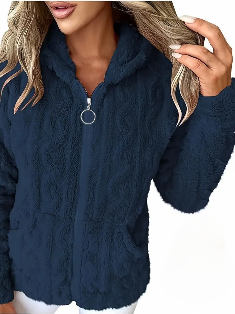 Ganka - Langarm Kapuzenpullover Mit Reißverschluss