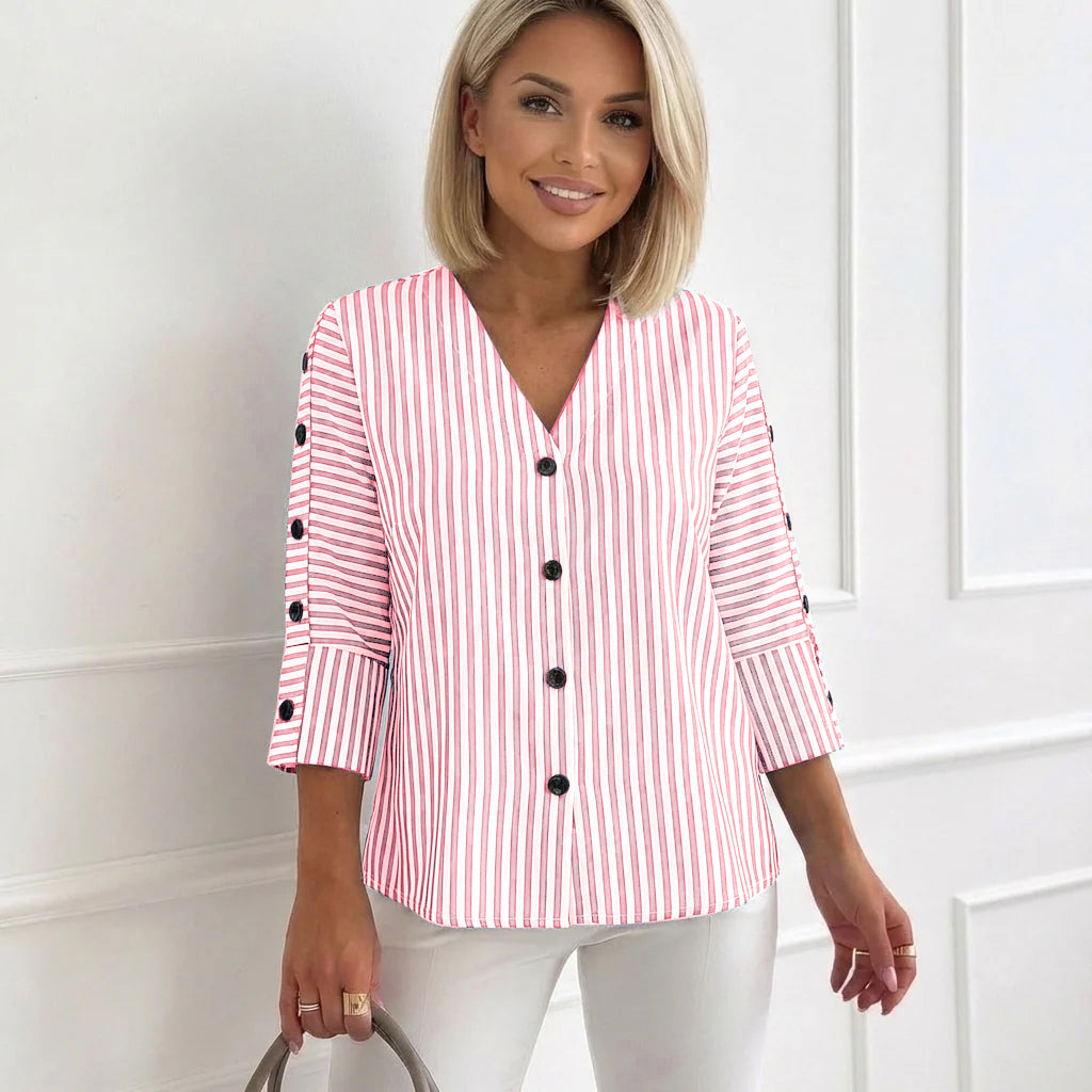 Eleesa – Bequeme Gestreifte Bluse