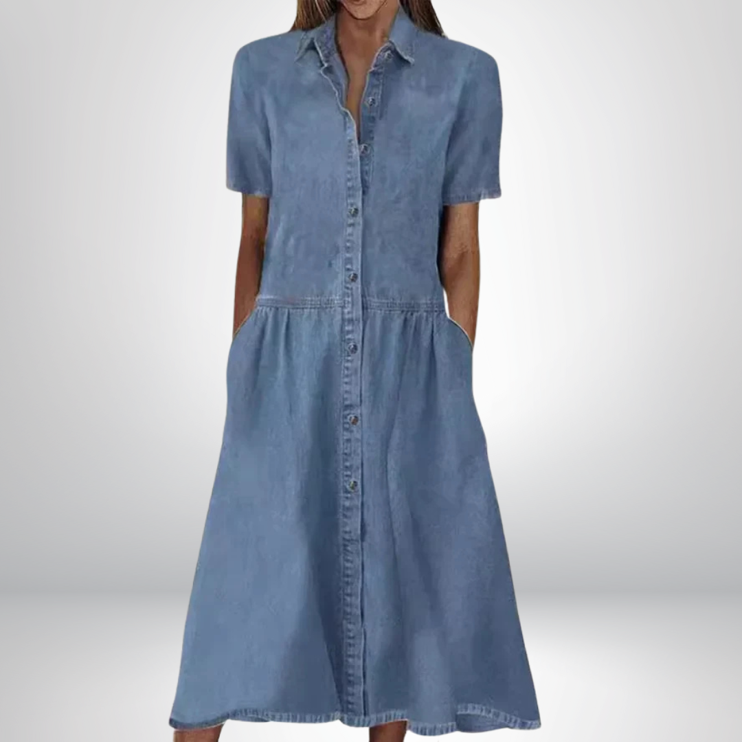 Aniela – Stilvolles Jeanskleid