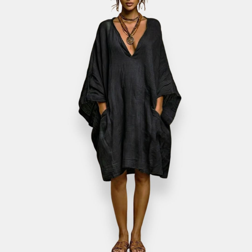 Diaraye - Übergroßes Tief Ausgeschnittenes Kleid