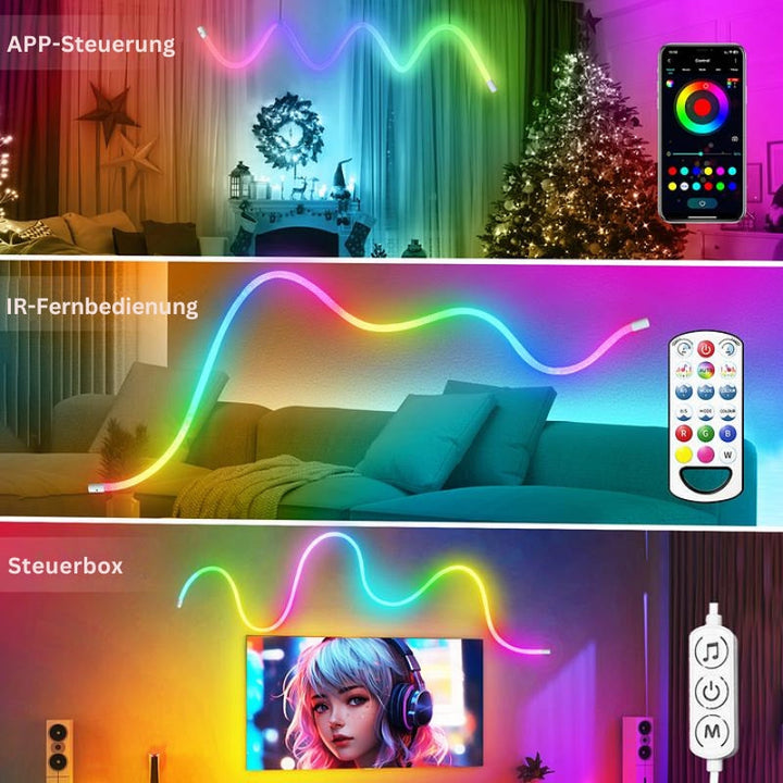 LumiRope - 360-Grad Klug RGB Flexibles Silikonlicht