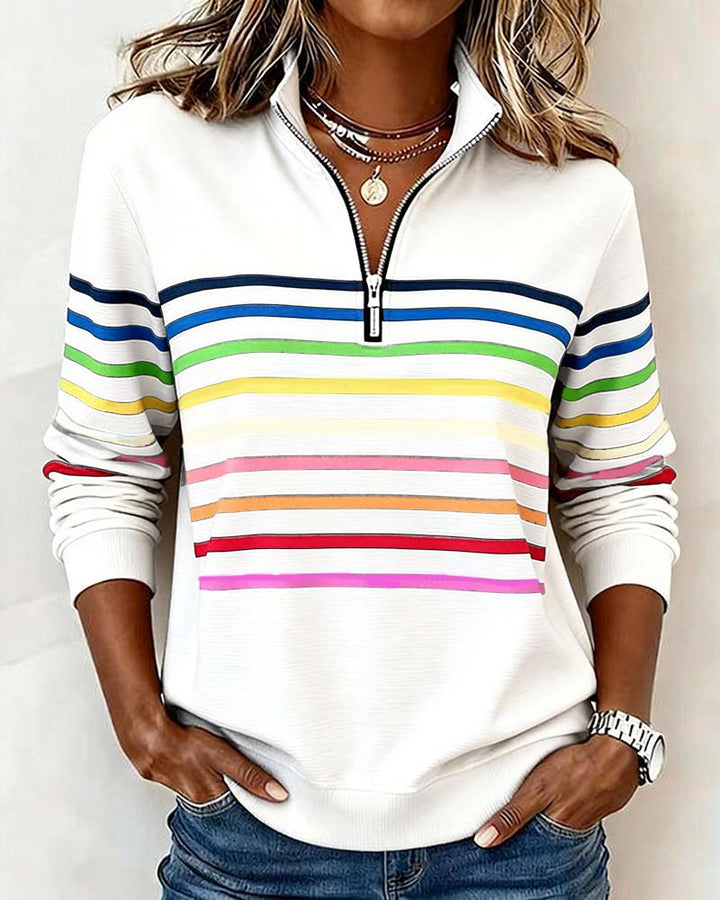 Uschi – Eleganter Pullover Mit Viertelreißverschluss