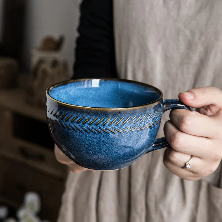 Mugnova – Vintage Keramik Saphir Gemütlicher Morgen