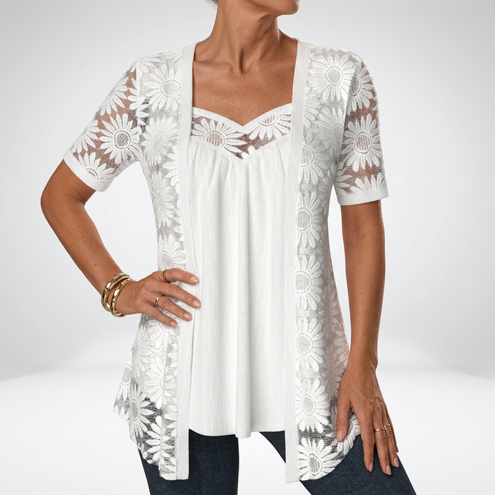 Yahaira – Elegante Kurzarmbluse