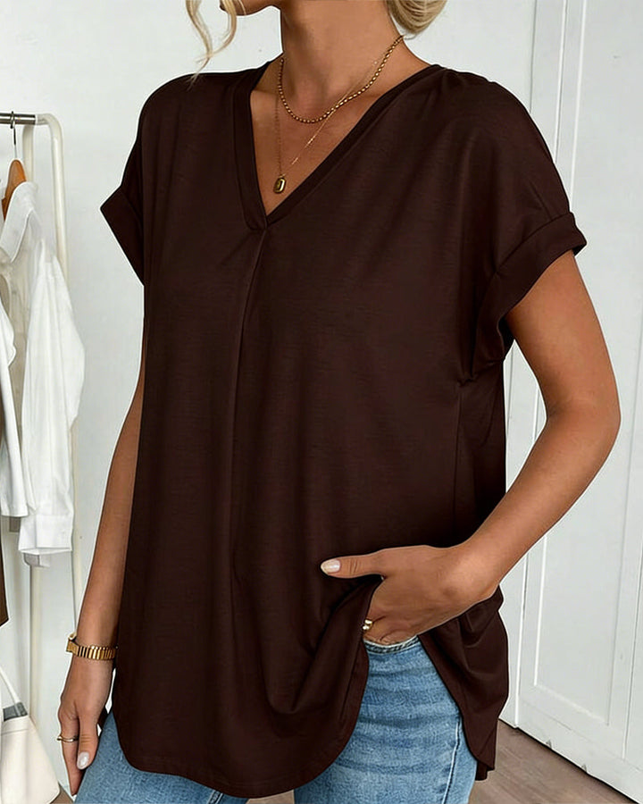 Liyanna – Patchwork T-Hemd Mit Kurzen Ärmeln