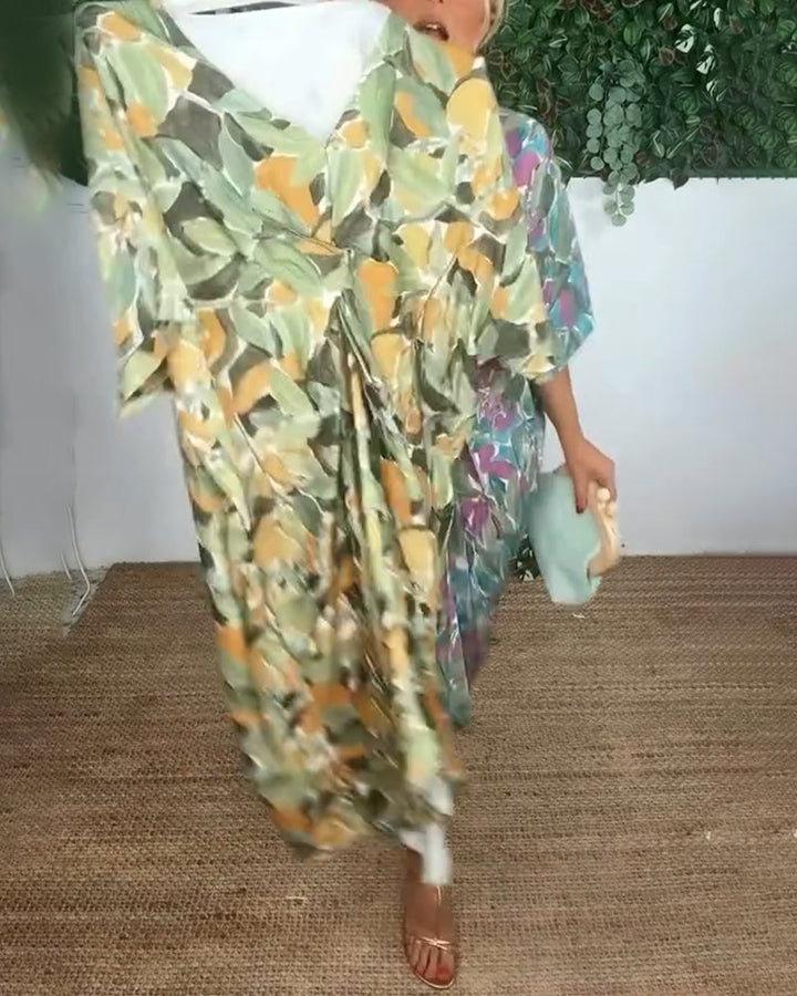 Shilisa – Kleid Mit V-Ausschnitt Und Zopfmuster