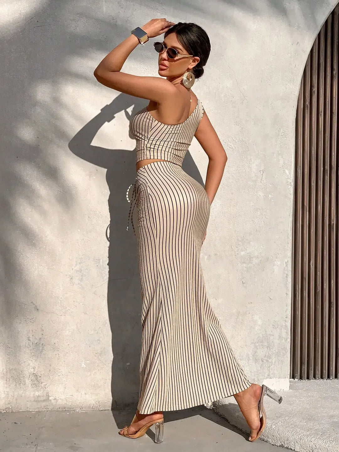 Shaiyla – Elegantes Gestreiftes Zweiteiliges Set