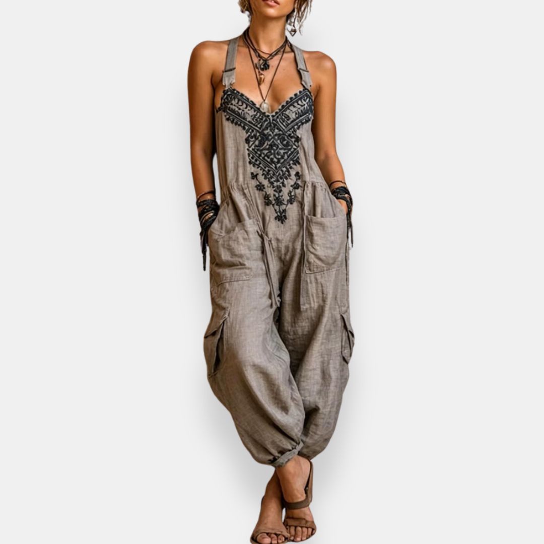 Lynzia – Bestickter Overall Im Boho-Stil