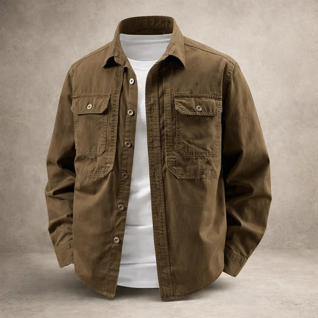 Prosper - Baumwoll Overshirt Mit Langen Ärmeln