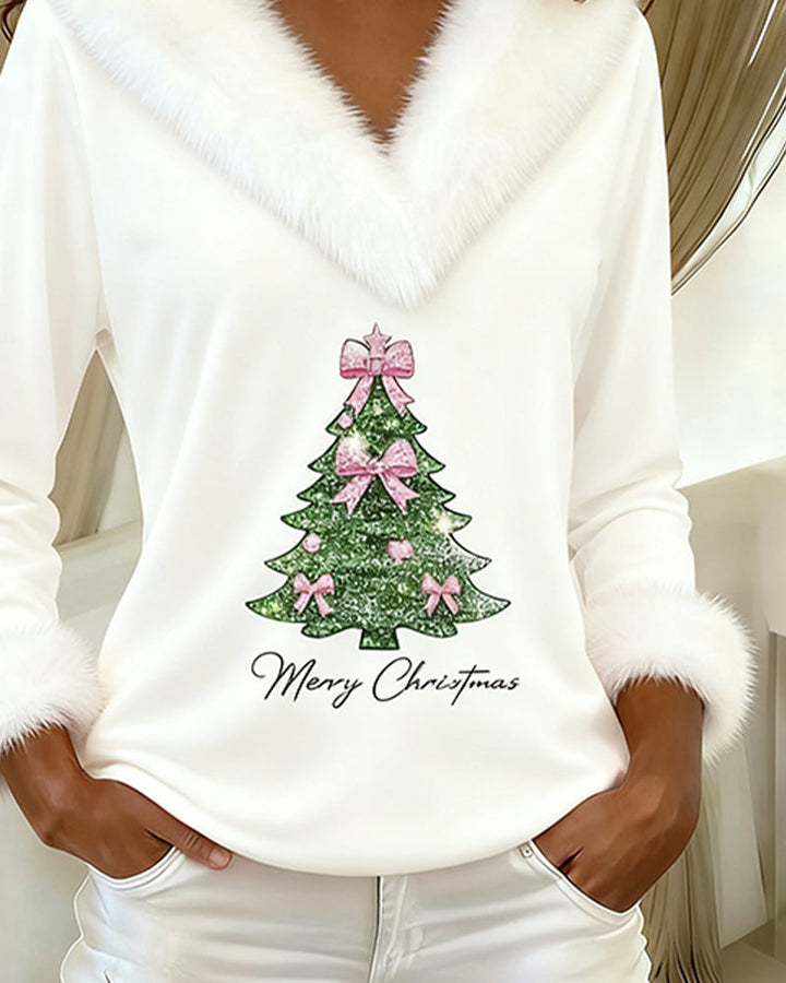 Janika – Warmer Weihnachtspullover mit V-Ausschnitt