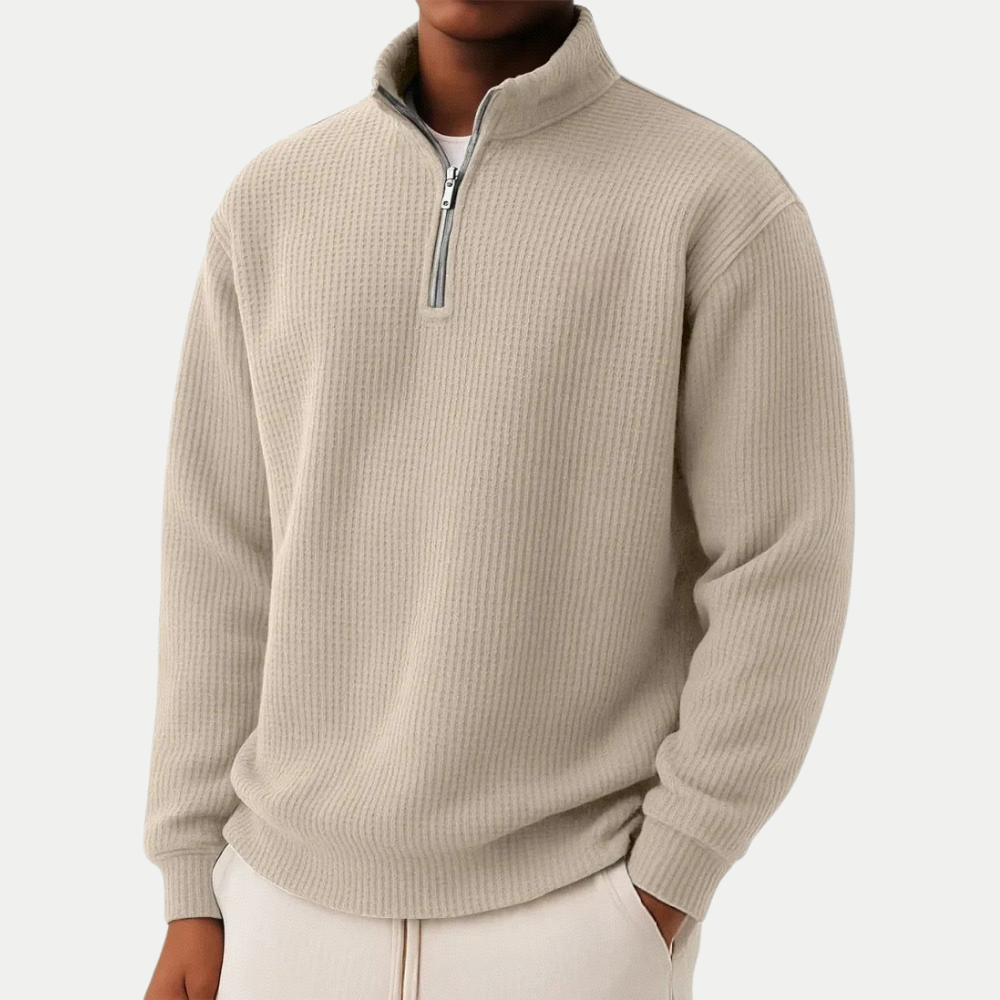 Shachar - Lässiger Sweater mit Reißverschluss