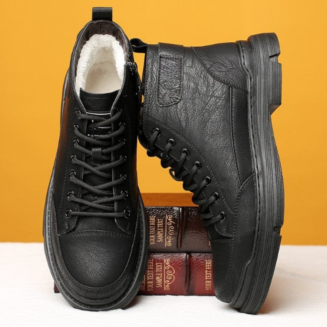 Patterson – Schnürstiefeletten Aus Leder