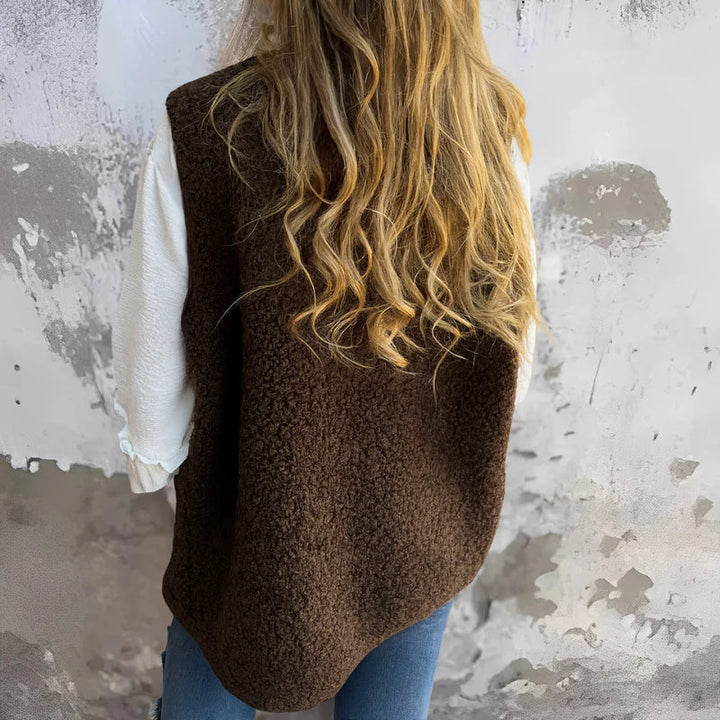 Jacklyn – Teddy Weste Mit Knöpfen