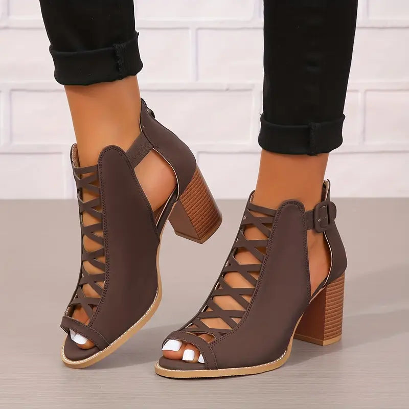 Ruzilya - Elegante Sandalen Mit Klobigem Absatz