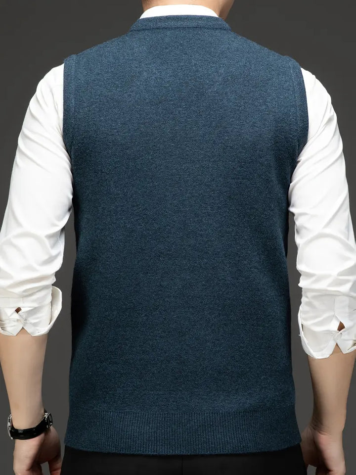 Yannick – Schlanke Passform Ärmelloser Pullover